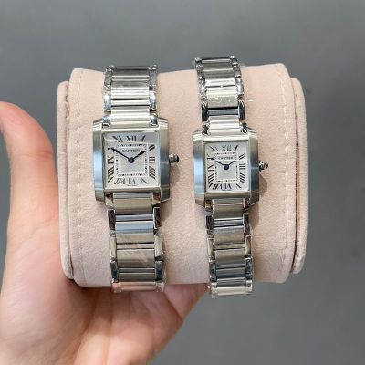Cartier Tank Stainless Steel 27*32/21.2*25.7MM Swiss Quartz Movement Watch
